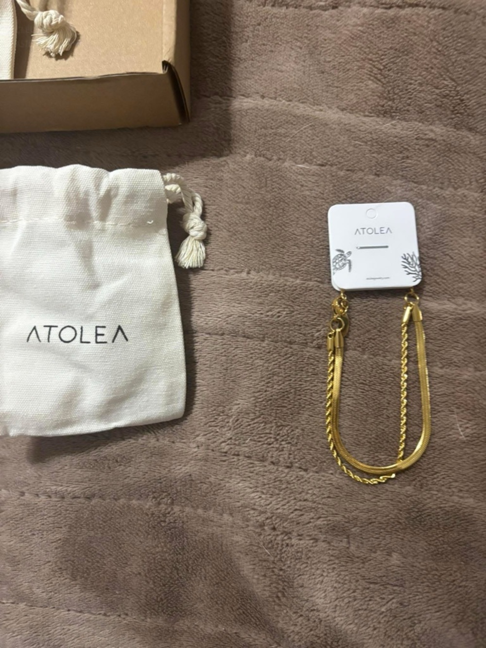 ATOLEA Gold Double-Chain Bracelet